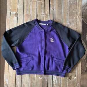 Energizer Bunny embroidered Antigua Purple and Black Women's Jacket
